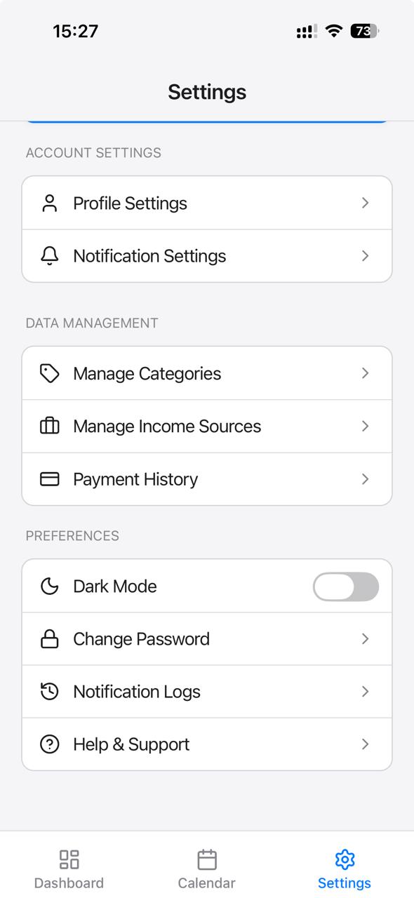 BillReminder screenshot 2